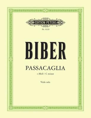 Passacaglia in C minor - for Viola solo - Heinrich Biber - Viola Edition Peters Viola Solo