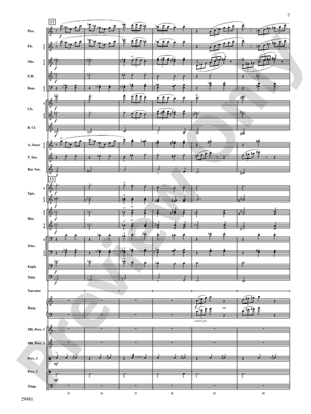 Casey at the Bat - Concert Band Conductor Score & Parts (Digital Download)