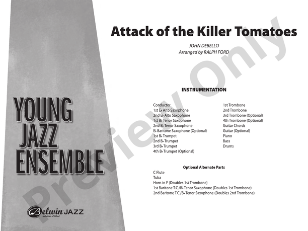 Attack of the Killer Tomatoes - Jazz Ensemble Conductor Score & Parts (Digital Download)