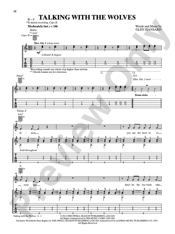 Talking With the Wolves - Guitar TAB (Digital Download)