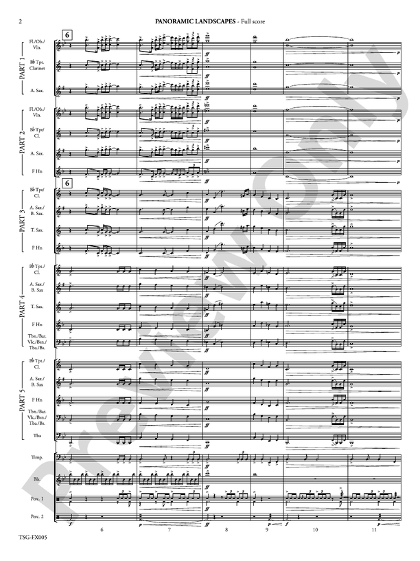 Panoramic Landscapes (Flexible Arrangement) - Concert Band Conductor Score & Parts (Digital Download)
