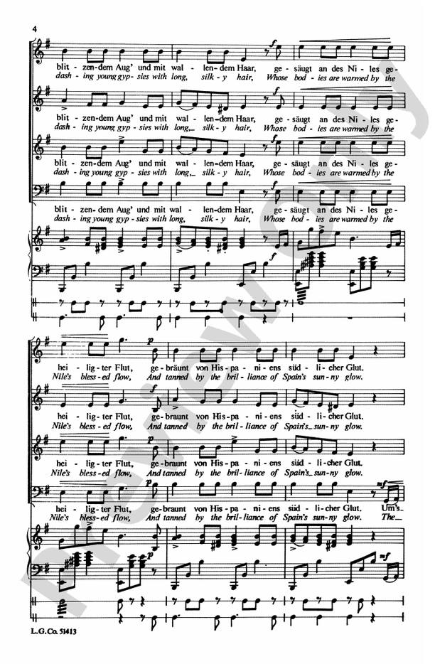 Zigeunerleben - SATB Choral Octavo (Digital Download)