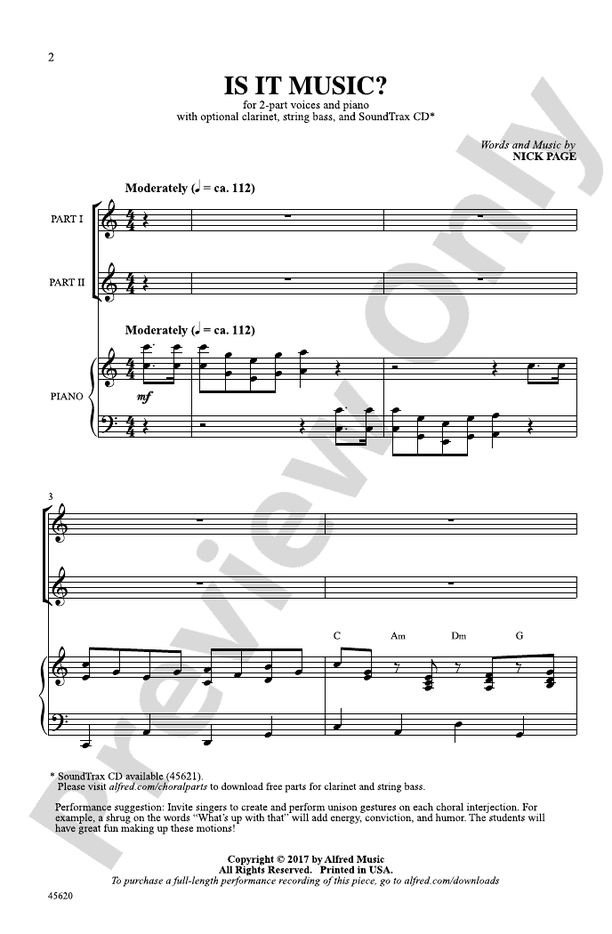 Is It Music? – 2-Part Choral Octavo (Digital Download)
