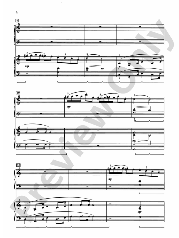 Concerto in C Major: In Three Movements for Solo Piano with Piano Accompaniment - 2 Pianos, 4 Hands (Digital Download)