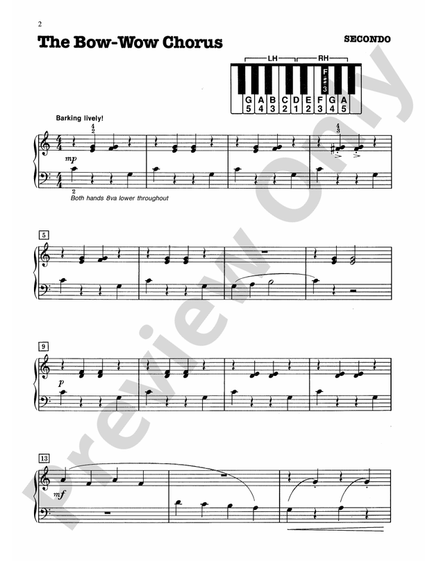 The Bow-Wow Chorus - 1 Piano, 4 Hands (Digital Download)