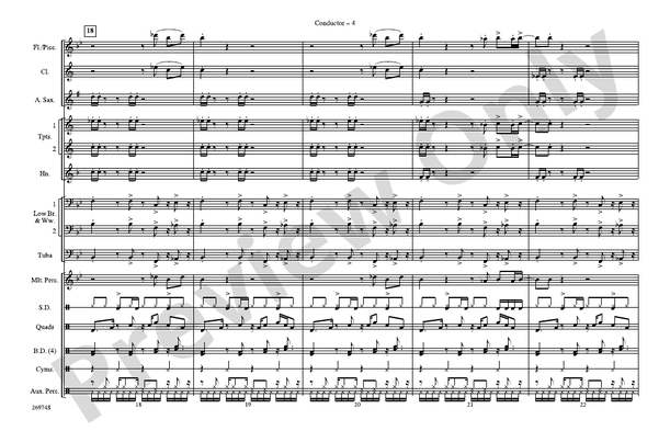 Gonna Make You Sweat (Everybody Dance Now) – Marching Band Conductor Score & Parts (Digital Download)