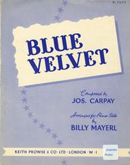 Blue Velvet - Piano Solo (Digital Download)