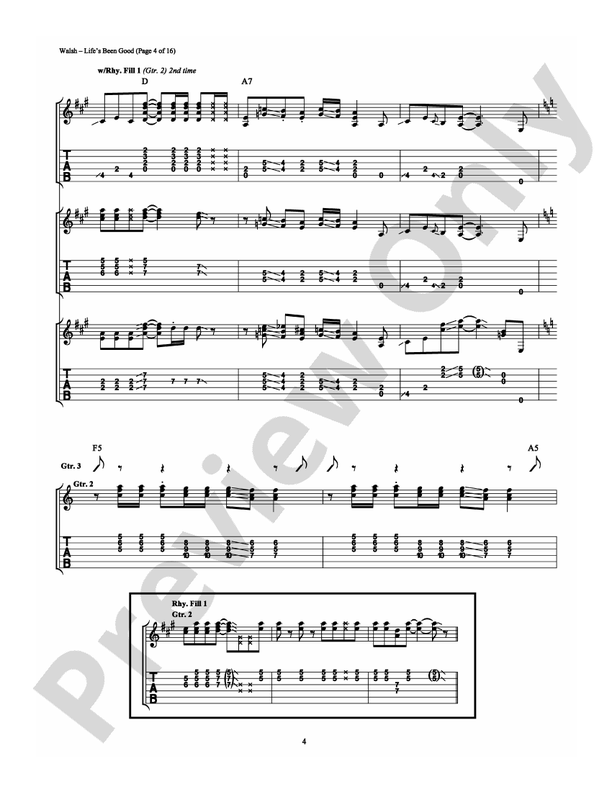 Life's Been Good - Guitar TAB (Digital Download)