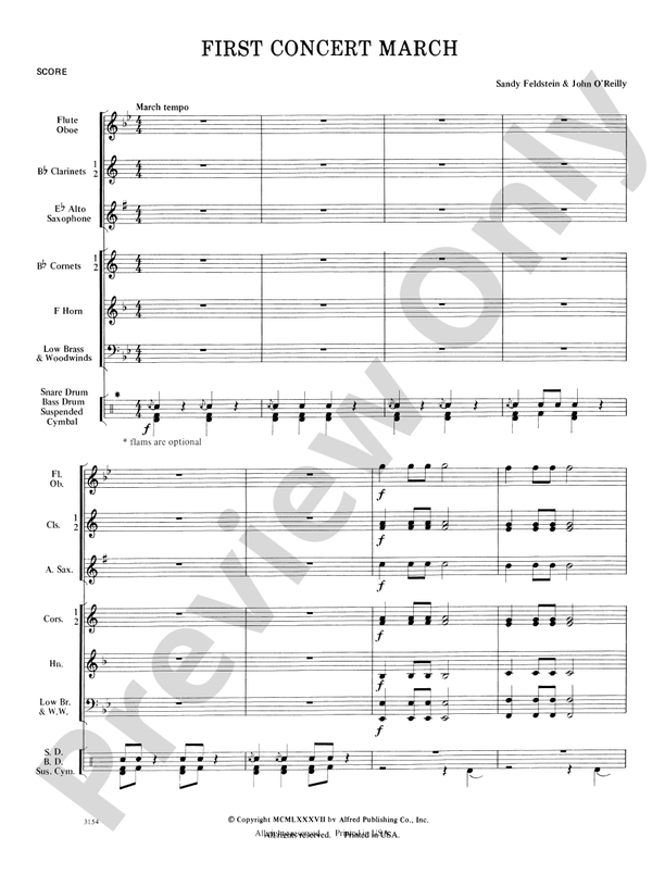 First Concert March - Concert Band Conductor Score & Parts (Digital Download)
