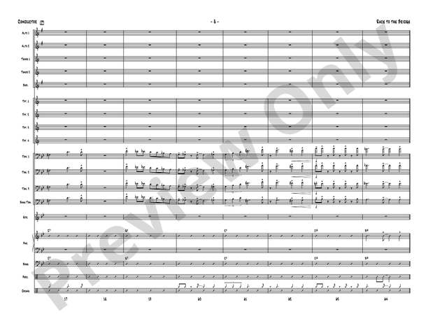 Race to the Bridge - Jazz Ensemble Conductor Score & Parts(Digital Download)