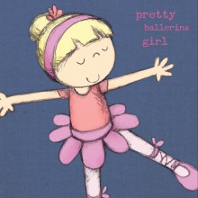 Greeting Card Pretty Ballerina Girl