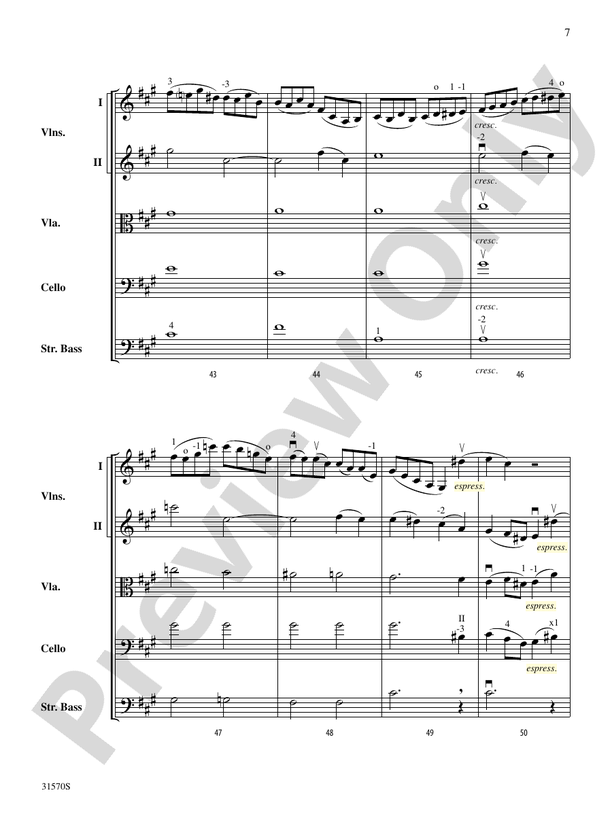 Sonata in A Major (Mvt. 4) – String Orchestra Conductor Score & Parts (Digital Download)