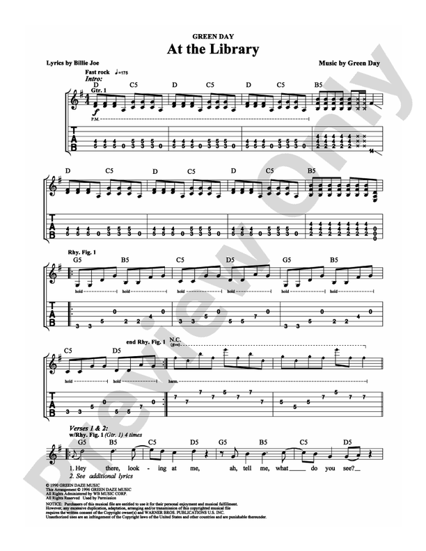 At the Library - Guitar TAB (Digital Download)
