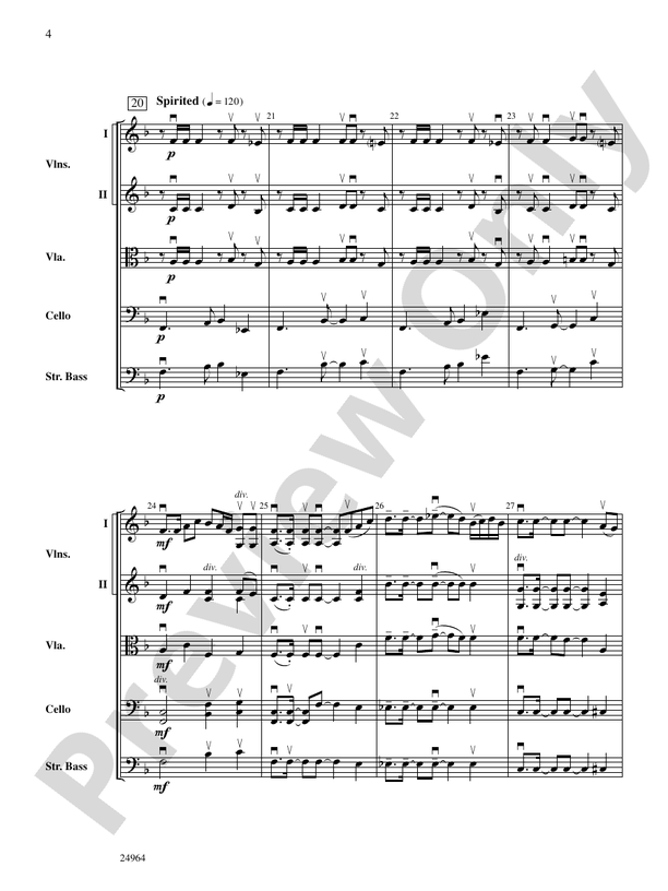 Ode to the Plains and Wild Horses Running (from American Serenade) – String Orchestra Conductor Score & Parts (Digital Download)