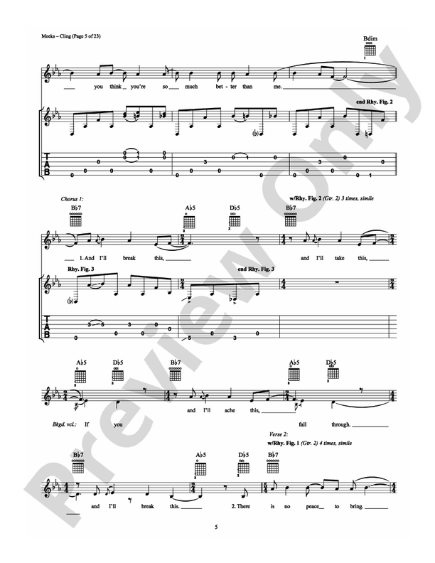 Cling - Guitar TAB (Digital Download)
