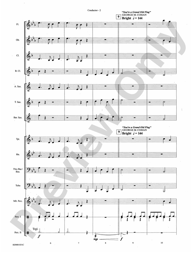 Patriotic Bits & Pieces (based on Favorite American Themes) - Concert Band Conductor Score & Parts (Digital Download)