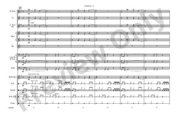 Ghostbusters (Arr. Doug Adams) – Marching Band Conductor Score & Parts (Digital Download)