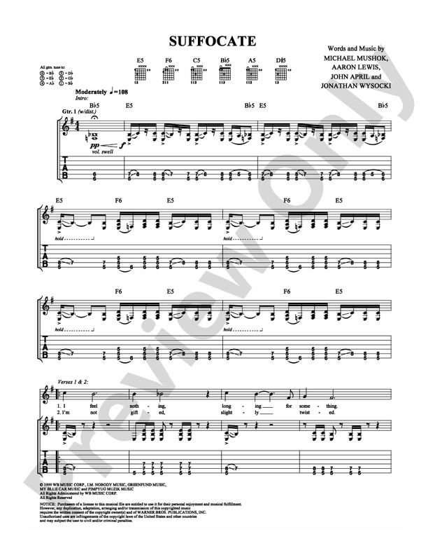 Suffocate - Guitar TAB (Digital Download)