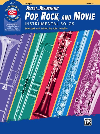 AOA Pop Rock & Movie Solos Trumpet Bk/CD Trumpet Play Along OReilly John Alfred
