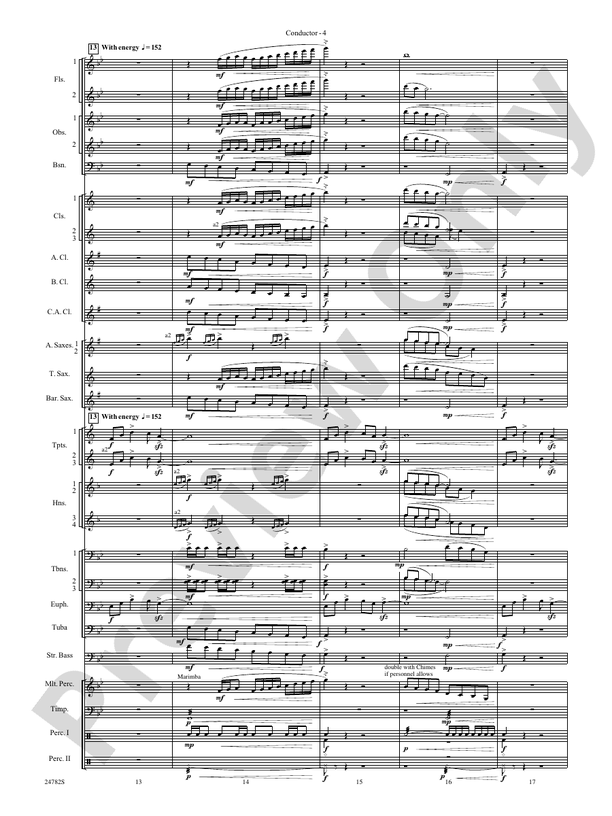 Buffalo Dances - Concert Band Conductor Score & Parts (Digital Download)
