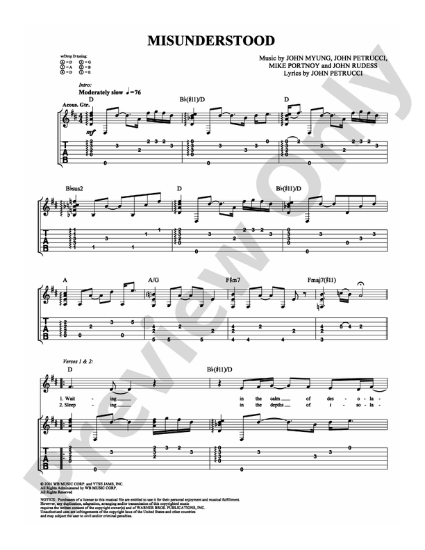 Misunderstood - Guitar TAB (Digital Download)