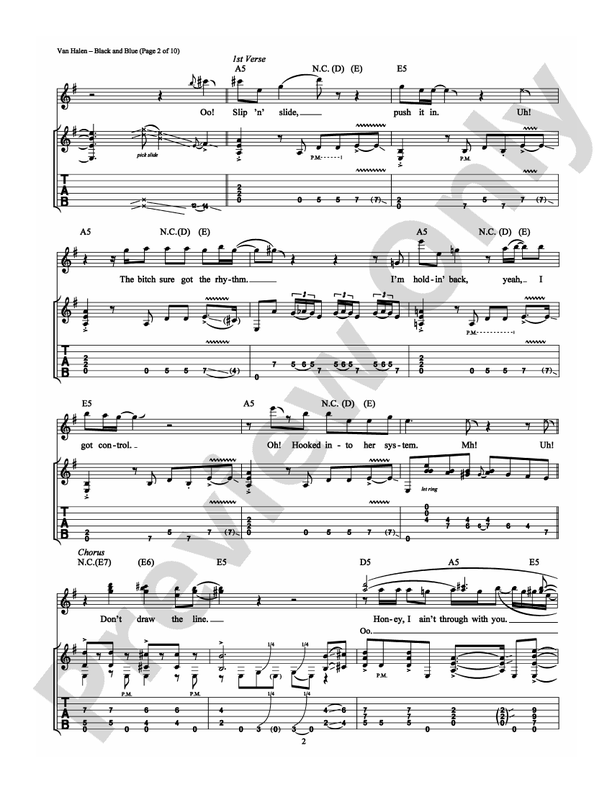 Black and Blue - Guitar TAB (Digital Download)