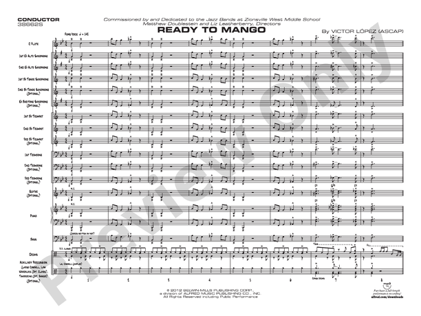 Ready to Mango - Jazz Ensemble Conductor Score & Parts(Digital Download)