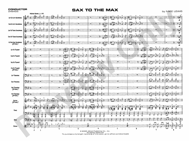 Sax to the Max - Jazz Ensemble Conductor Score & Parts (Digital Download)