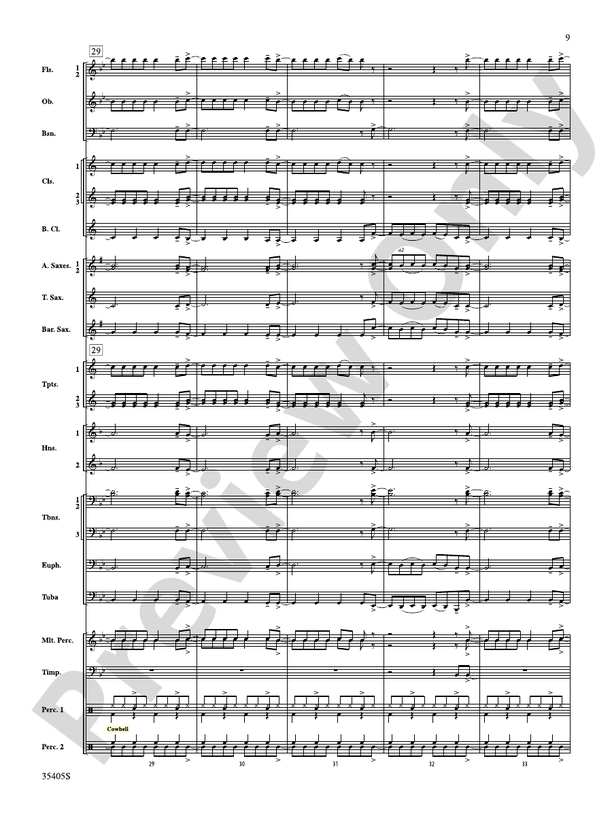 Prime Time Tuesday - Concert Band Conductor Score & Parts (Digital Download)