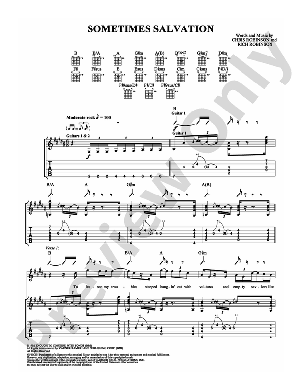 Sometimes Salvation - Guitar TAB (Digital Download)