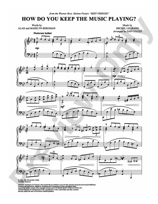 How Do You Keep the Music Playing? - Piano (Digital Download)