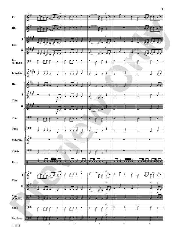 Fanfare Rondeau – Full Orchestra Conductor Score & Parts (Digital Download)
