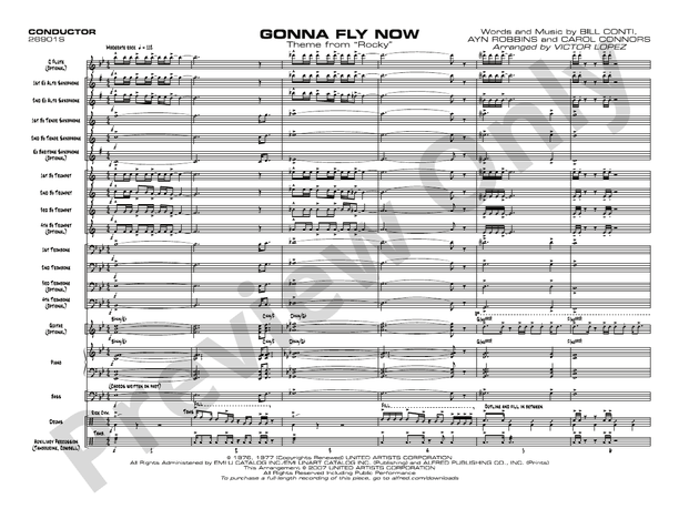 Gonna Fly Now - Jazz Ensemble Conductor Score & Parts(Digital Download)