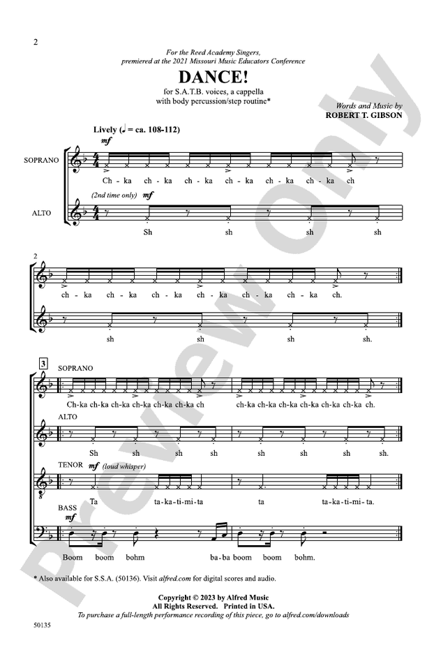Dance! - SATB, A Cappella Choral Octavo (Digital Download)