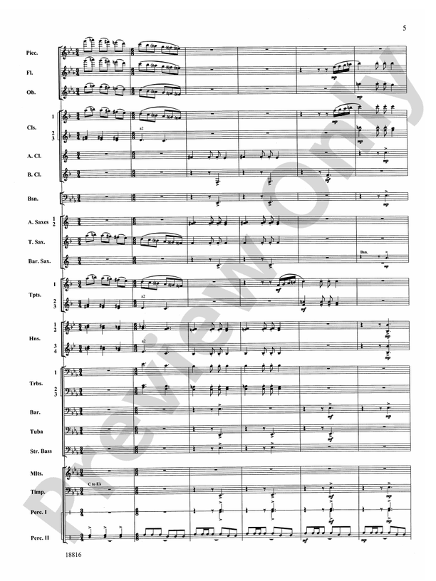 Canarios Fantasia - Concert Band Conductor Score & Parts (Digital Download)