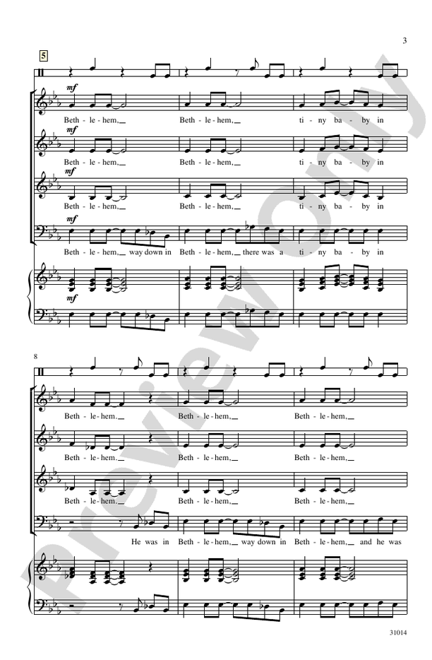 Bethlehem, Bethlehem – SSAB a cappella Choral Octavo (Digital Download)