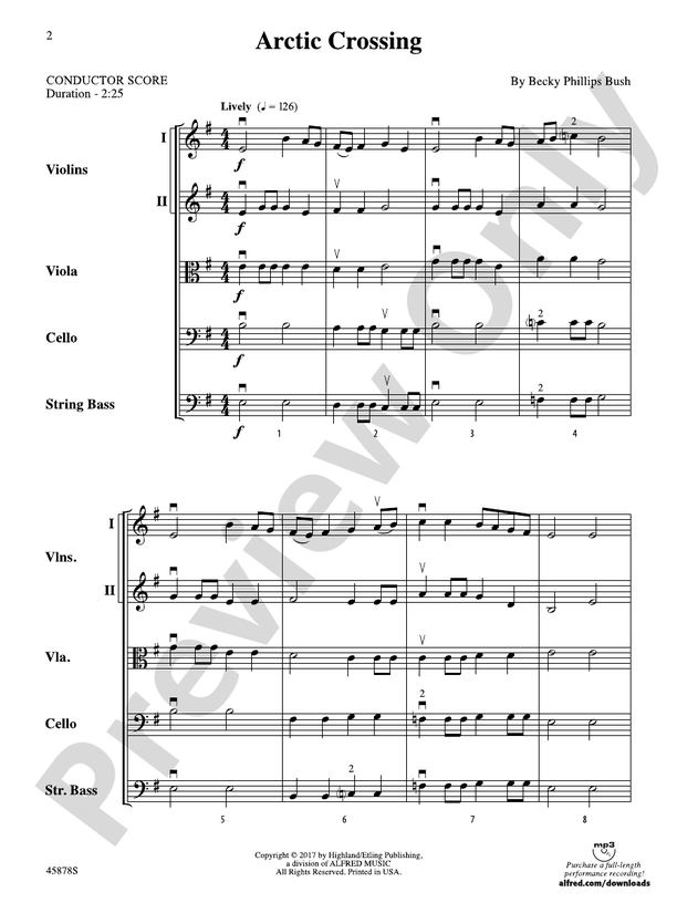 Arctic Crossing - String Orchestra Conductor Score & Parts (Digital Download)