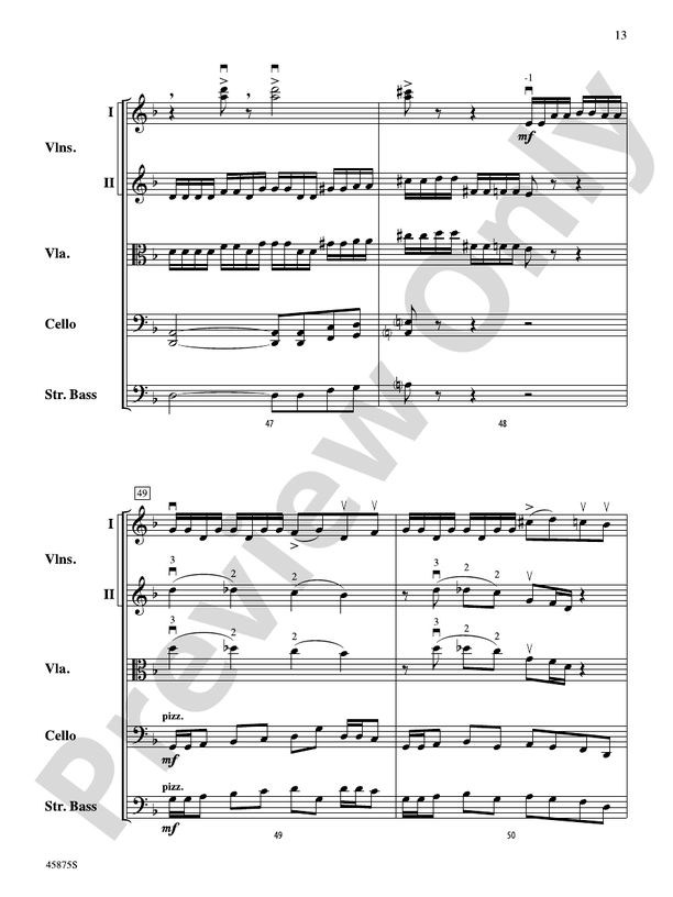 Swamp Thang - String Orchestra Conductor Score & Parts (Digital Download)
