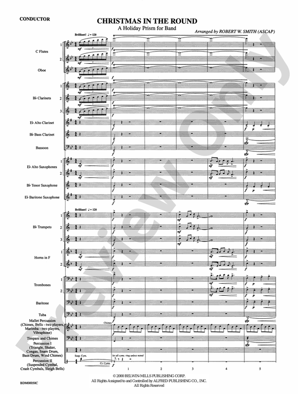 Christmas in the Round - Concert Band Conductor Score & Parts (Digital Download)