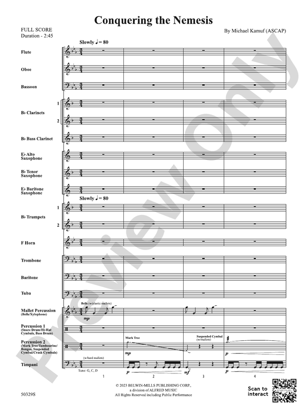 Conquering the Nemesis - Concert Band Conductor Score & Parts (Digital Download)