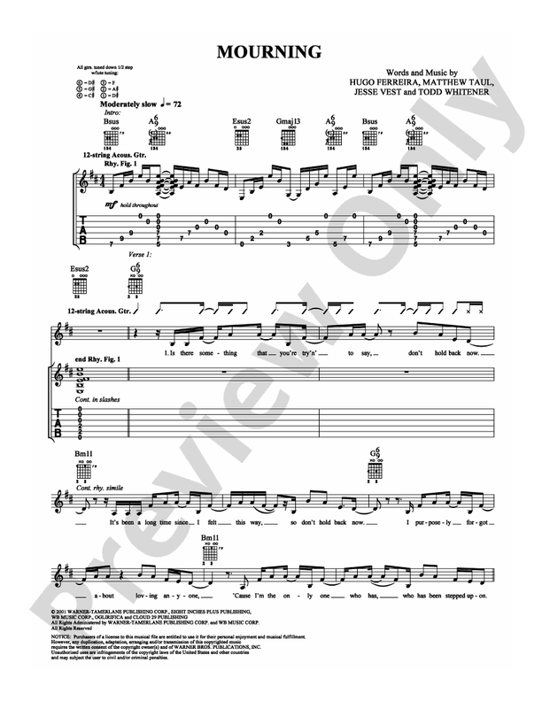 Mourning - Guitar TAB (Digital Download)
