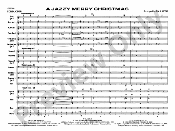 Jazzy Merry Christmas - Jazz Ensemble Conductor Score & Parts (Digital Download)