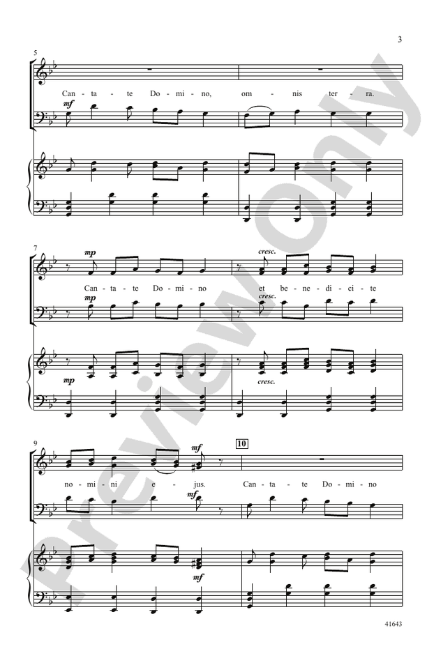 Cantate Domino - Arr. Ruth Morris Gray – 3-Part Mixed Choral Octavo (Digital Download)