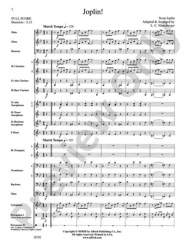 Joplin! - Concert Band Conductor Score & Parts (Digital Download)