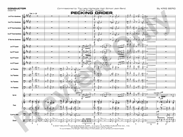 Pecking Order - Jazz Ensemble Conductor Score & Parts (Digital Download)