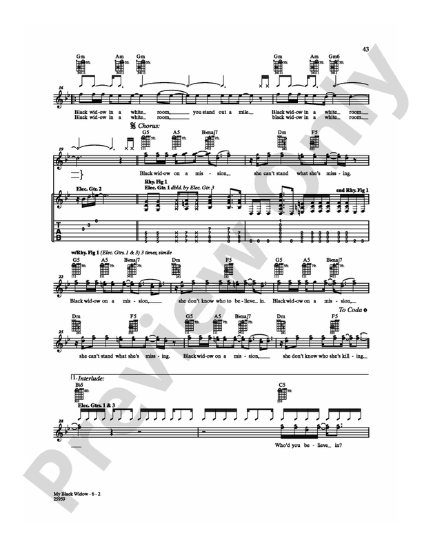 My Black Widow - Guitar TAB (Digital Download)
