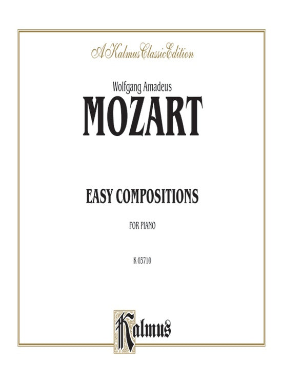 Mozart - Easy Compositions - Piano Solo (Digital Download)