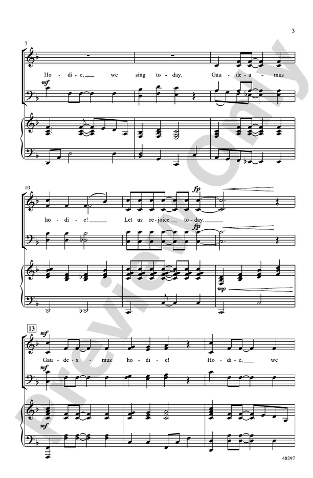 Gaudeamus Hodie – SATB Choral Octavo (Digital Download)