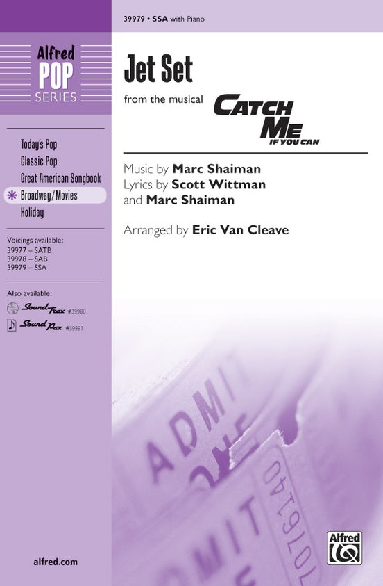 Jet Set (from the musical Catch Me If You Can) – SSA Choral Octavo (Digital Download)