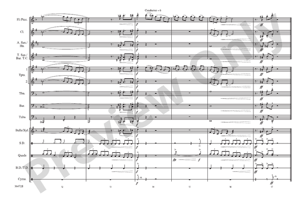 Cartoon Capers – Marching Band Conductor Score & Parts (Digital Download)